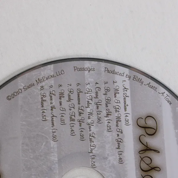 Susie McEntire:  Passages CD 2010 Signed by Artist