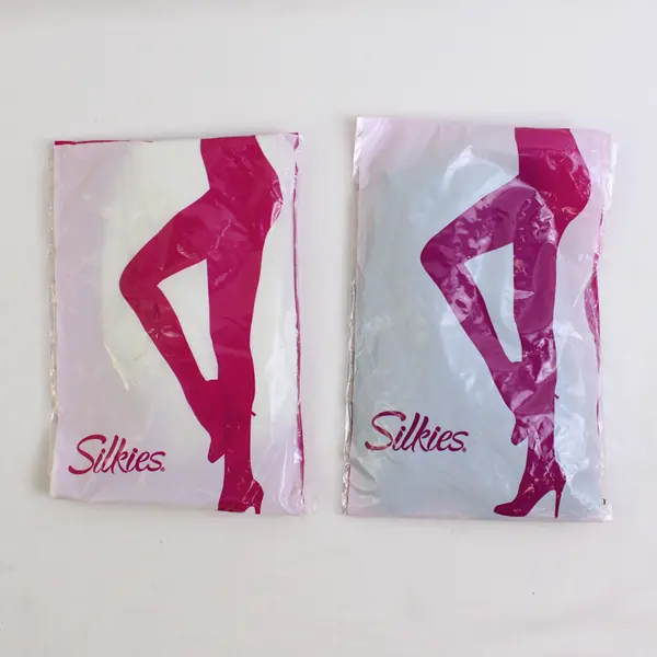 Lot of 2 Sealed Packs Silkies Trouser Socks Queen Size, Cream & Dark Navy, New