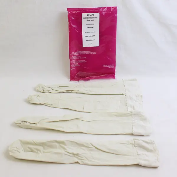 Lot of 2 Sealed Packs Silkies Trouser Socks Queen Size, Cream & Dark Navy, New