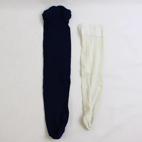 Lot of 2 Sealed Packs Silkies Trouser Socks Queen Size, Cream & Dark Navy, New