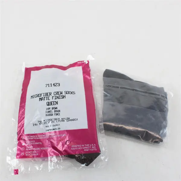 Lot of 2 Packs Silkies Crew Socks Queen Size, Dk Brown & Black, New