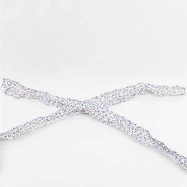 Women's Vintage Handmade Half Apron Purple Floral Pattern FLAWED