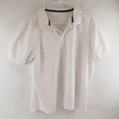 George Solid White Color Short Sleeve Polo Shirt Men's Size L