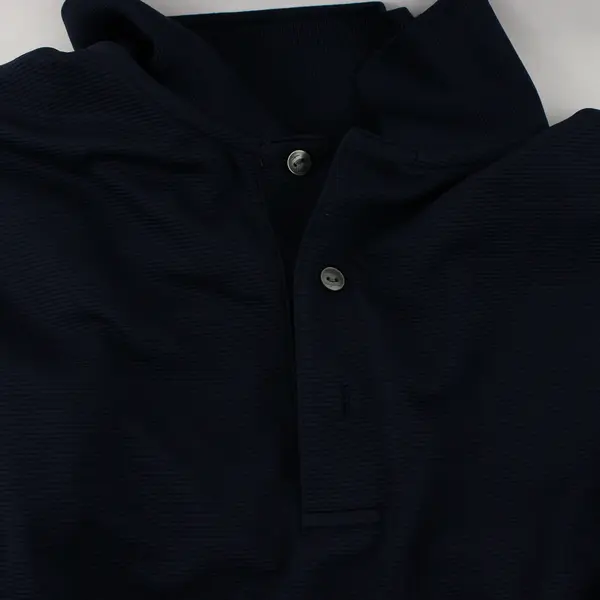 Ben Hogan Performance Solid Blue Color Short Sleeve Golf Polo Shirt Men's Size L
