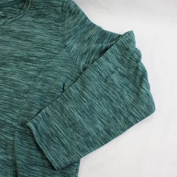 St. John's Bay Teal Long-Sleeved V-Neck Fleece Activewear Top Women's XXL