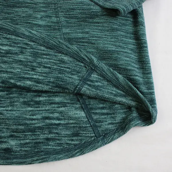 St. John's Bay Teal Long-Sleeved V-Neck Fleece Activewear Top Women's XXL