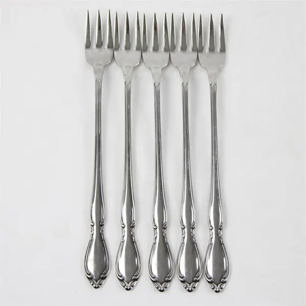 Set of 5 Oneida Strathmore Stainless Cocktail/Seafood Forks