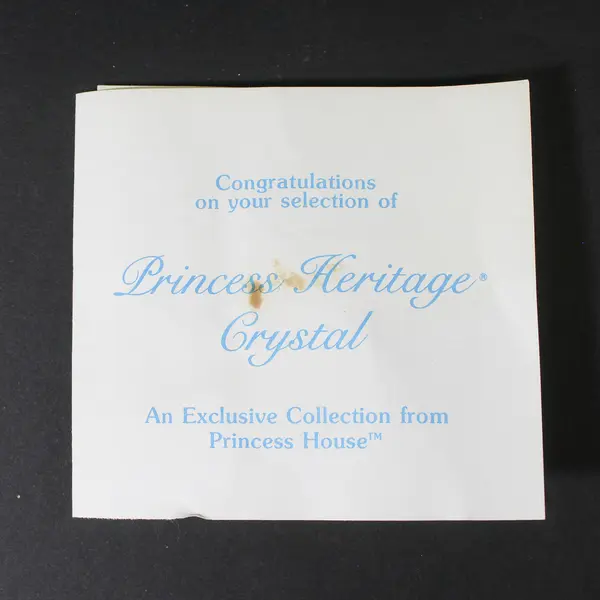 Vintage Princess House Heritage Hand Blown Chip And Dip Bowl with Box