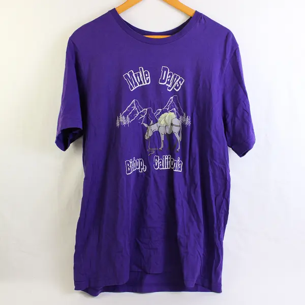 Mule Days Bishop California Purple T-Shirt Adult 2XL