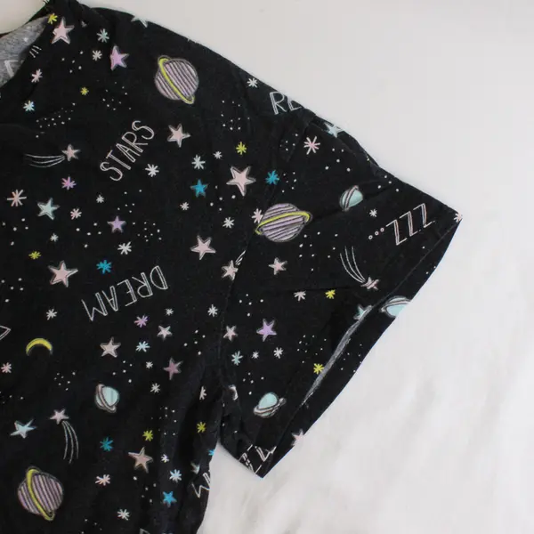 Secret Treasures Space Print Pajama Top Women's 2X 18W-20W