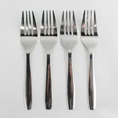 Lot of 4 Gourmet Settings Cruise Pattern 18/10 18/C SS Serving Forks Rare HTF