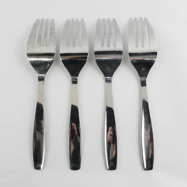 Lot of 4 Gourmet Settings Cruise Pattern 18/10 18/C SS Serving Forks Rare HTF