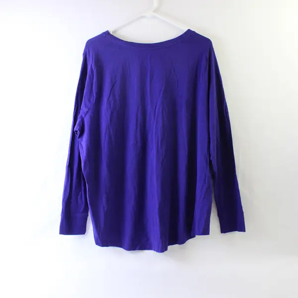 Terra & Sky Purple Long-Sleeved Top Women's Size 2X 20W-22W