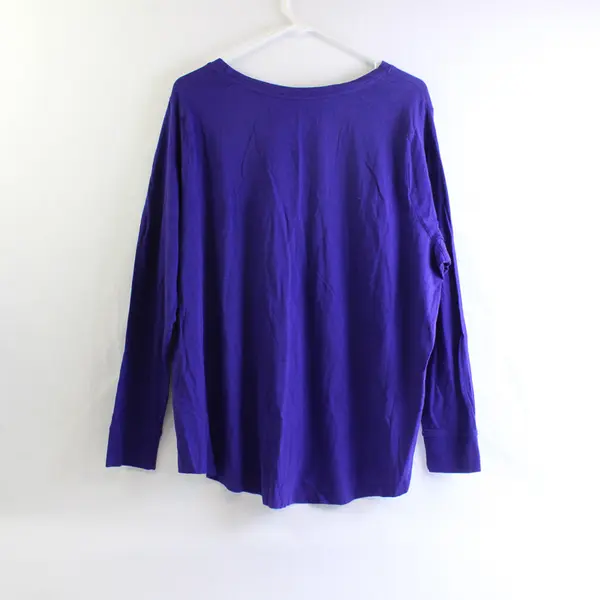 Terra & Sky Purple Long-Sleeved Top Women's Size 2X 20W-22W