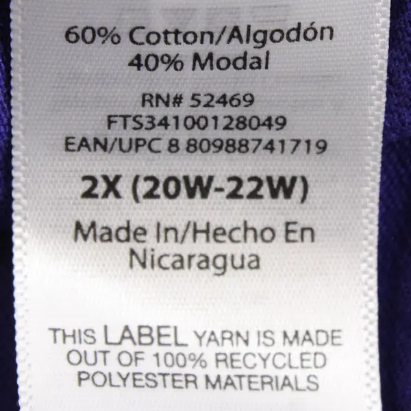 Terra & Sky Purple Long-Sleeved Top Women's Size 2X 20W-22W