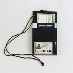 Z Sport Black Nylon Neck Passport/ID/Boarding Pass Holder, New 