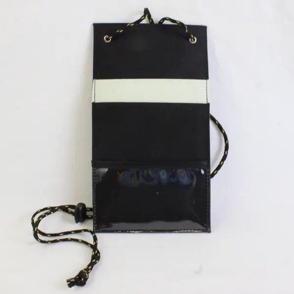 Z Sport Black Nylon Neck Passport/ID/Boarding Pass Holder, New 