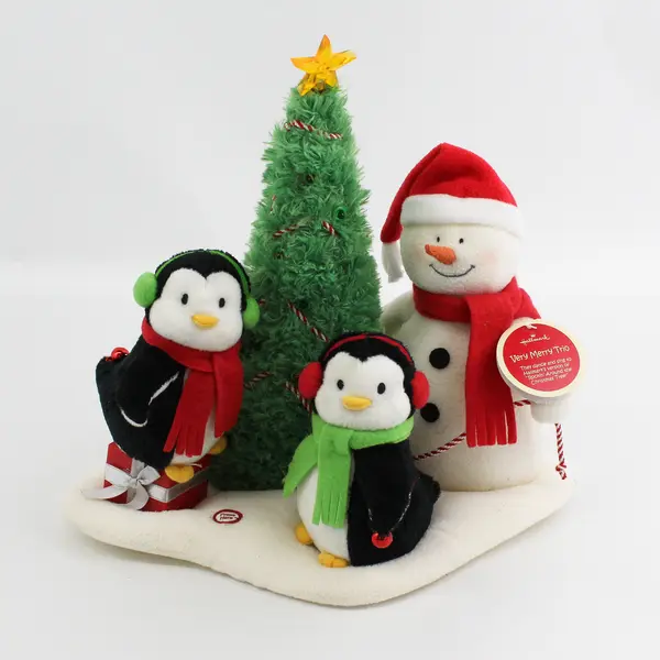 2006 Hallmark Very Merry Trio Rockin Around The Christmas Tree Plush Light Sings