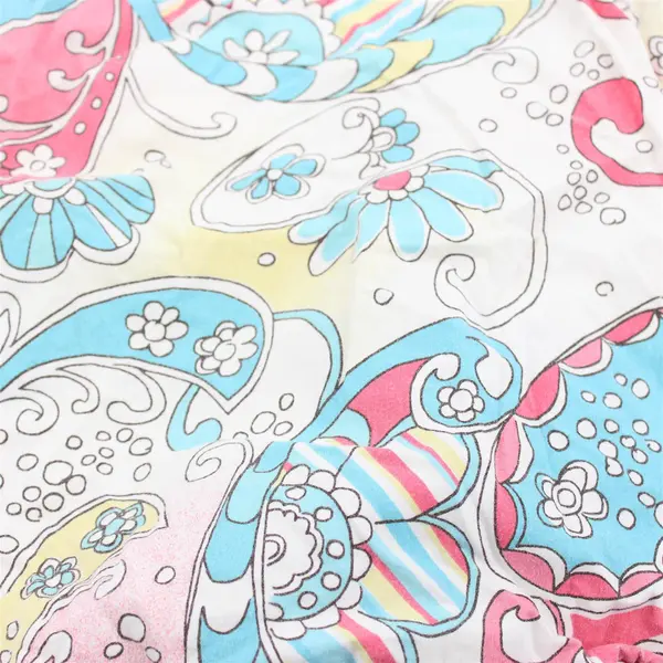 Barco Uniforms Multicolor Floral Print Scrub Top Women's Medium FLAWED