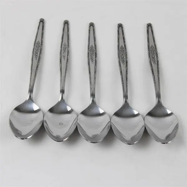 Set of 5 Interpur INR3 Stainless Teaspoons