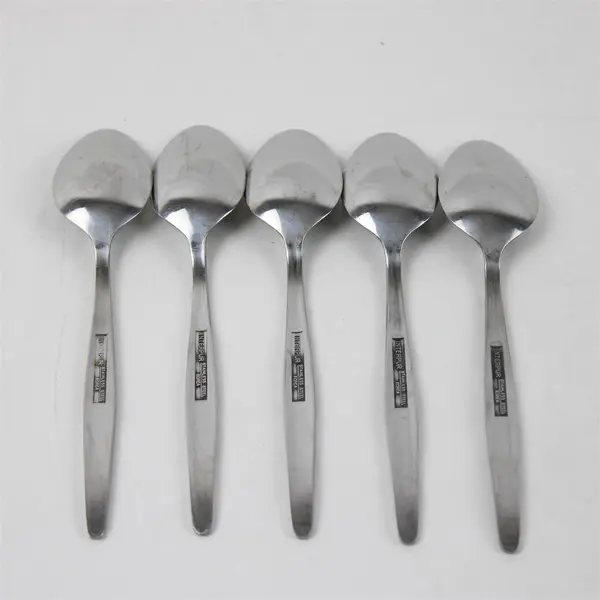 Set of 5 Interpur INR3 Stainless Teaspoons