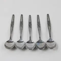 Set of 5 Interpur INR3 Stainless Steel Sugar Spoons 6" 