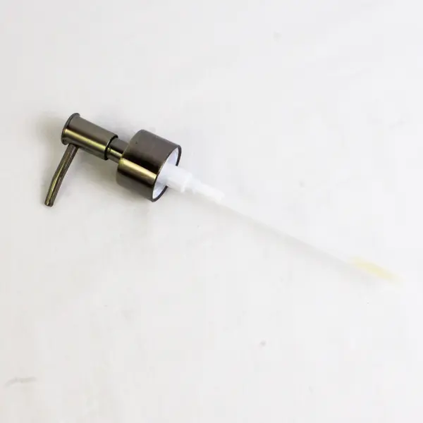 Clear Fancy Glass Soap Dispenser with Metal, 8.8" Tall