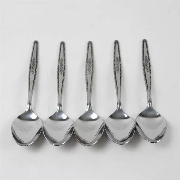 Set of 5 Interpur INR3 Stainless Place/Oval Soup Spoons
