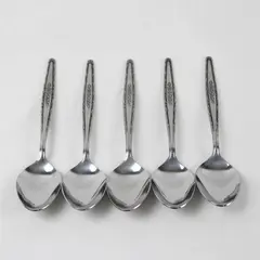Set of 5 Interpur INR3 Stainless Place/Oval Soup Spoons