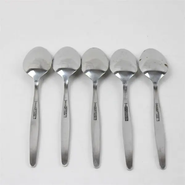 Set of 5 Interpur INR3 Stainless Place/Oval Soup Spoons