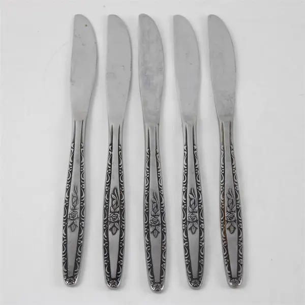 Set of 5 Interpur INR3 Stainless Modern Solid Knives