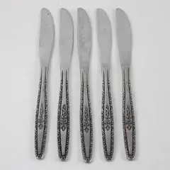 Set of 5 Interpur INR3 Stainless Modern Solid Knives