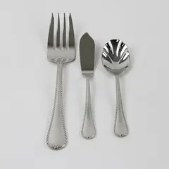 Lot of 3 Mikasa Cameo Stainless Serving Fork Sugar Spoon & A Butter Knife