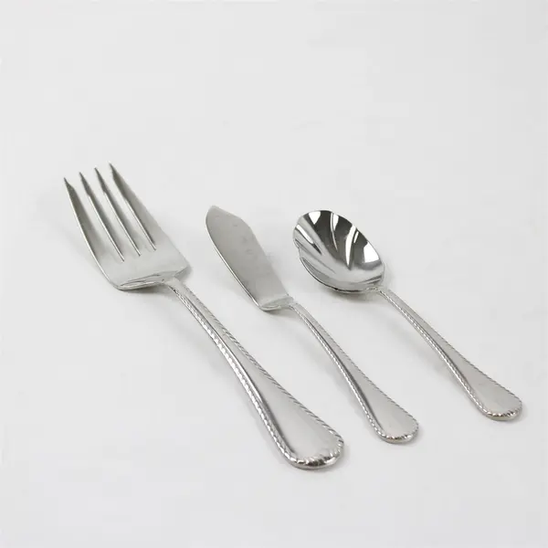 Lot of 3 Mikasa Cameo Stainless Serving Fork Sugar Spoon & A Butter Knife