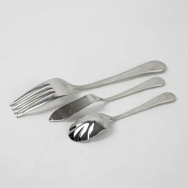 Lot of 3 Mikasa Cameo Stainless Serving Fork Sugar Spoon & A Butter Knife