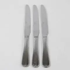 Set of 3 Mikasa Ivy Stainless Steel Solid Knives