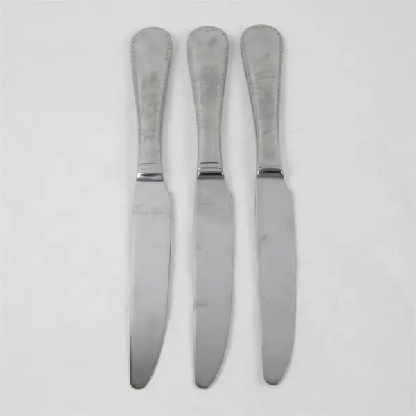 Set of 3 Mikasa Ivy Stainless Steel Solid Knives