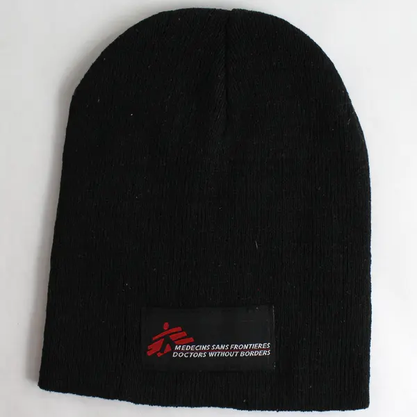 Doctors Without Borders Beanie Adult One Size Black Skull Cap Hat