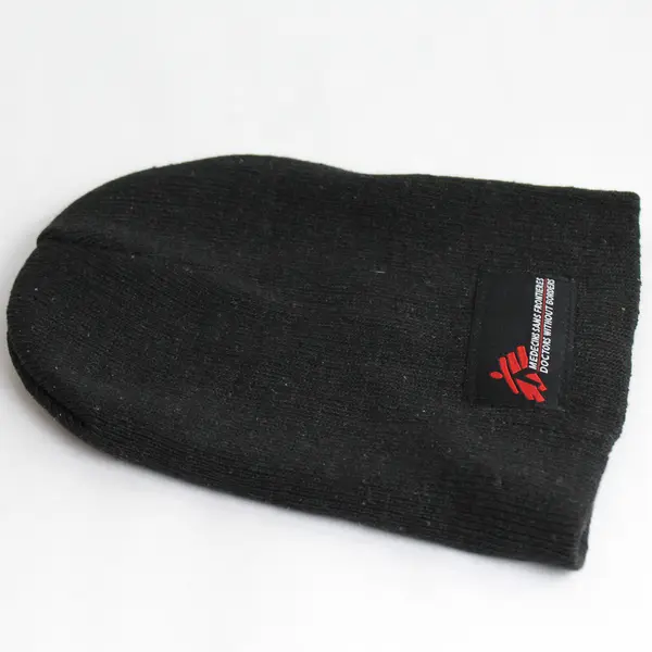 Doctors Without Borders Beanie Adult One Size Black Skull Cap Hat