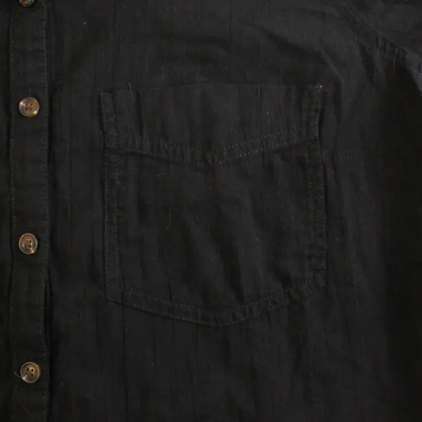 Terra & Sky Black Long-Sleeved Button-Up Women's Size 1X