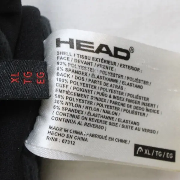 Head Dark Gray Winter Gloves Men's Size XL