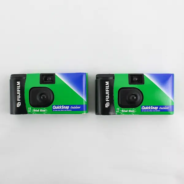 2 Fujifilm QuickSnap Outdoor 15 Exposure Trial Size Disposable Cameras 2002-03