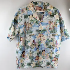 RJC Multicolor Floral Aloha Hawaiian Short Sleeve Button Up Shirt Men's Size 3XL