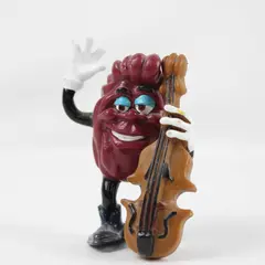 Vintage 1988 California Raisins Bass Player Figure Applause Calrab Cello