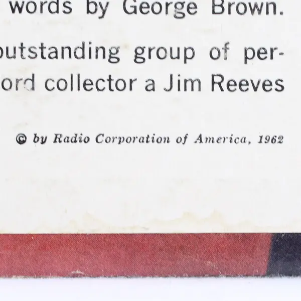 Jim Reeves A Touch of Velvet 12" Vinyl  Record