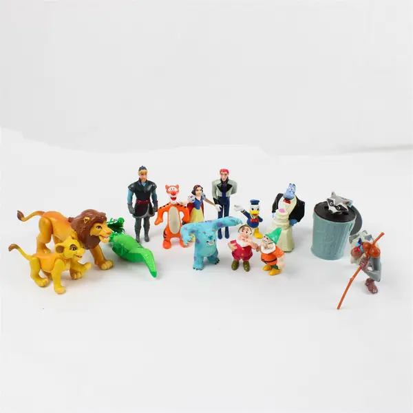 Lot of 15 Disney Action Figures Simba Snow White Tigger Donald Genie Rafiki