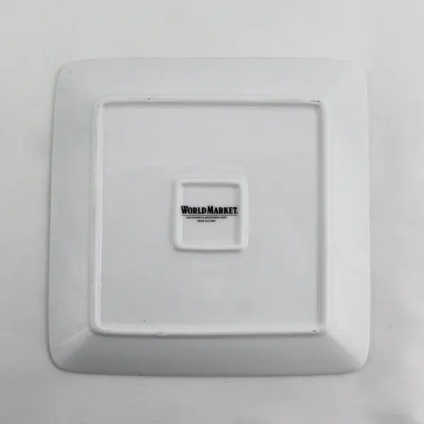  World Market Christmas SANTA CLAUS 8" Square Plate Red White