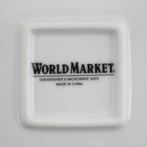  World Market Christmas SANTA CLAUS 8" Square Plate Red White