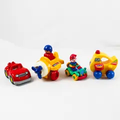 Lot of 4 Preschool Toy Cars Pretend Play Classroom