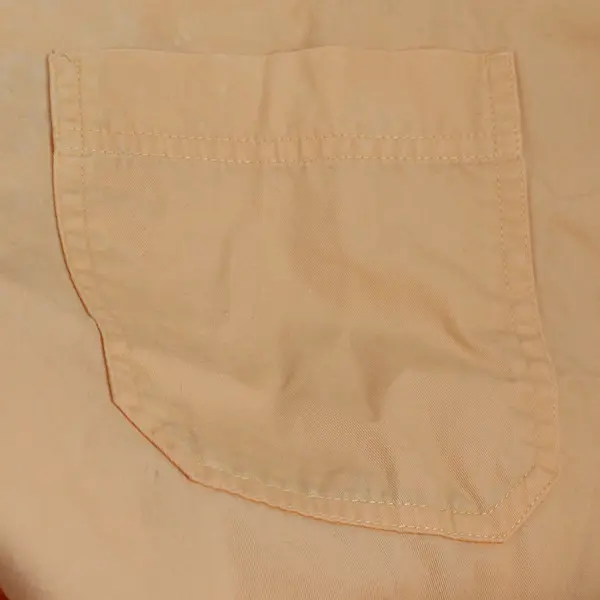 Eddie Bauer Solid Orange Color Long Sleeve Button Up Shirt 100% Cotton Men's 3XL